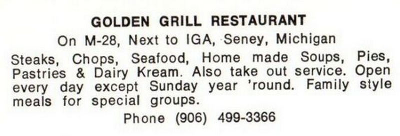 Seny IGA and Golden Grill Restaurant - Vintage Postcard
